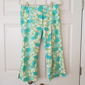 Lilly Pulitzer Floral Pattern Capri Pants